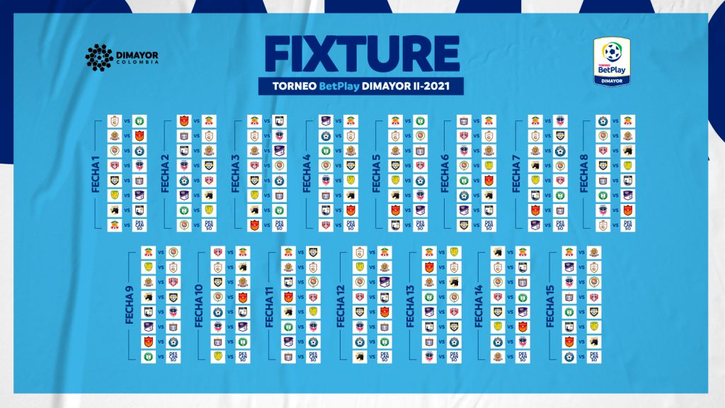 La Liga BetPlay DIMAYOR II2021 comienza el 16 de julio y finaliza el