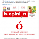 Diario La Opinión de Cúcuta deja de circular en su versión impresa