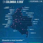 Subió a 8.959 casos y 397 muertos por COVID-19 en Colombia