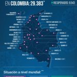 29.383 infectados, 8.543 pacientes recuperados y 939 fallecidos reportó este domingo el Gobierno colombiano