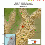 Fuerte sismo de 5.5 grados de magnitud en Colombia 08072020