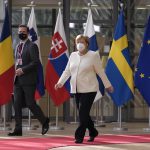 La canciller alemana Angela Merkel consideró posible el fracaso de la cumbre especial de la Unión Europea (UE) reunida en Bruselas Foto: Alexandros Michailidis/European Council/dpa -