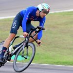 Filippo Ganna de Italia en acción durante la contrarreloj individual del Mundial de Ciclismo en ruta. REUTERS/Jennifer Lorenzini