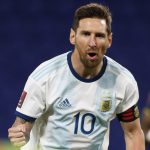Lionel Messi celebra tras anotar el gol con el que Argentina venció a Ecuador. REUTERS/Agustin Marcarian