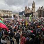 Lleno total en la Plaza de Bolívar enBogotá en marcha del 21 de Octubre