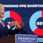 El candidato presidencial demócrata, Joe Biden, habla sobre COVID-19 en Wilmington, Delaware, EEUU. REUTERS/Kevin Lamarque