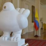Paloma de la Paz, escultura creada por Fernando Botero. Foto: Juan David Tena/Presidencia de la República