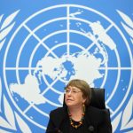 La Alta Comisionada de la ONU para los Derechos Humanos, Michelle Bachelet, asiste a una conferencia de prensa en la sede europea de las Naciones Unidas en Ginebra, Suiza.REUTERS/Denis Balibouse