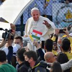 Papa Francisco llega al estadio Franso Hariri en Erbil Foto @vaticannews_es