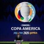 El presidente de la Conmebol, Alejandro Domínguez, durante el sorteo de la Copa América de Argentina y Colombia. REUTERS/Luisa González