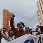 Manifestación contra el asesinato de activistas sociales en Bogotá. REUTERS/Luisa González