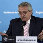 Presidente de Argentina, Alberto Fernández, en una rueda de prensa en Buenos Aires. Juan Mabromata/Pool via REUTERS/