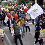 Protestas contra la reforma tributaria en Bogotá Foto GUILLERMO LEGARIA. Europa Press