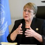 Michelle Bachelet,comisionada de Derechos Humanos de la ONU. Fabrice Coffrini, Pool / vía Reuters