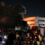 Incendio en el Hospital Universitario de Al Huseín, en Nasiriya, Irak Foto: NINA / Europa Press