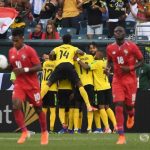 Jugadores de Jamaica celebrando un gol en Copa Oro. Estadio Lincoln Financial Field, Filadelfia, Pensilvania, EEUU. 30 de junio de 2019.
CREDITO OBLIGADO USA TODAY/James Lang