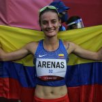 Sandra Lorena Arenas conquisto el segundo lugar de la marcha en los 20 kilómetros
