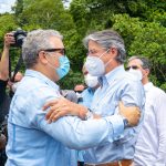 Presidentes de Colombia Iván Duque , y de Ecuador Guillermo Lasso en el corredor-binacional-Espriella-Rio-Mataje