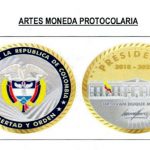 Monedas de bronce recubiertas en oro para protocolo presidencial