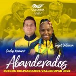 Los medallistas olímpicos, Ingrit Valencia y Carlos Ramírez, serán los abanderados por Colombia durante la inauguración de los Juegos Bolivarianos 2022