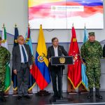 El Presidente de la República, Gustavo Petro, anunció este viernes los integrantes de la nueva cúpula de las Fuerzas Militares y de la Policía Nacional. Foto Presidencia