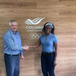 La ministra del deporte, María Isabel Urrutia, se reunió este sábado con Ciro Solano, presidente del Comité Olímpico Colombiano