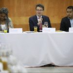 Ministro de Educación , Alejandro Gaviria durante su intervención en la reunión del Consejo Nacional de Educación Superior (CESU)