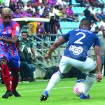 Independiente Medellín consiguió un triunfo importante en sus aspiraciones por regresar a la fase semifinal de la Liga, al vencer 0-2 en el Sierra Nevada a Unión Magdalena, en el marco de la fecha 16 del campeonato .Foto DIMAYOR