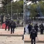 Marcha de la Primera Línea en Bogotá termina en disturbios