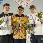 Ángel Barajas se subió a lo más alto del podio en la modalidad de suelo, en el Mundial de Gimnasia Juvenil.