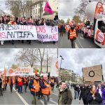 Cientos de miles de franceses regresaron hoy a las calles de Paris y otras ciudades para reclamar la eliminación de la reforma al sistema de retiro