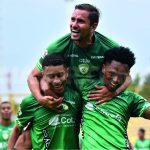 Los jugadores de La Equidad festejan uno de los dos goles ante Atlético Huila Foto Dimayor