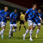 Jugadores del Boyacá Chicó celebran triunfo 2-0 sobre el deportes Tolima.Foto Dinamayor