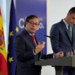 Madrid, declaración conjunta de presidentes de Colombia y España.Foto Presidencia