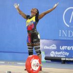 La campeona mundial, Yenny Álvarez, establece nuevo Récord de los Juegos Centroamericanos y del Caribe, al levantar 130 kilos en Envión en la división 59 kg en SanSalvador2023.
