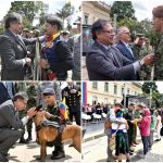 Presidente de Colombia condecora a rescatistas de niños extraviados.Fotos Presidencia