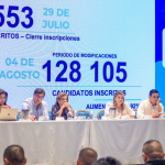 El registrador nacional del estado civil, Alexander Vega, dio a concer el ranking de los Candidatos inscritos.Foto Registraduria