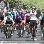 Sebastián Molano, celebra su victoria en la 1ª etapa de la Vuelta a Burgos. Foto: EITB Media.
