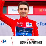 El ciclista francés Lenny Martínez (Groupama) asumió hoy el liderazgo general de la Vuelta a España, al finalizar segundo en la sexta etapa,