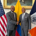 Embajador de Colombia en Estados Unidos, Luis Gilberto Murillo y Eric Adams, alcalde de Nueva York. Foto: Embajada Colombia en EE.UU.
