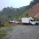 Derrumbe en la vía entre Quibdó y Medellín .Foto Cortesía