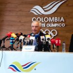 El presidente del Comité Olímpico Colombiano, Ciro Solano Hurtado, ofreció una conferencia de prensa, luego de la confirmación de Panam Sports de las nuevas candidaturas para los Juegos Panamericanos 2027.