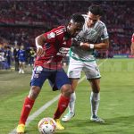 Brayan León Muñiz anotó el único gol del partido, pero se fue expulsado antes de terminar el primer tiempo. Foto Dimayor