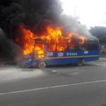 Bus de la SIPT  fue quemado hoy