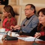 La ministra de Justicia, Angela María Buitrago fue la encargada de entregar las conclusiones de la reunión sostenida entre el presidente Petro, la Fiscalía y las altas cortes.