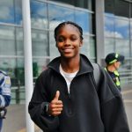 La vallecaucana Linda Caicedo arribó a Bogotá como la única jugadora del fútbol internacional convocada para el Mundial de la categoría.