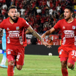 América de Cali venció 1-0 a Jaguares de Córdoba en el estadio Bello Horizonte Rey Pelé, en juego por la novena fecha del fútbol colombiano. Ante la imposibilidad de usar el estadio Pascual Guerrero por la realización del Mundial Femenino Sub-20 en Cali, los vallecaucanos hicieron las veces de local en Villavicencio..Foto Dimayor