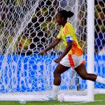 Linda Caicedo celebra el Gol del triunfo ante Corea y pase a Cuartos de final del Mundial femenino Sub 20-2024. Foto Gabriel Aponte - FIFA/FIFA via Getty Images