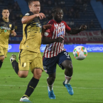 Águilas Doradas dio la gran sorpresa en el estadio Metropolitano, luego de superar 3-4 al Junior de Barranquilla, en el que fue el estreno en casa del técnico venezolano César Farías, en juego válido por la fecha 11 del fútbol colombiano..Foto Dimayor