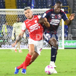 Independiente Santa Fe e Independiente Medellín protagonizaron un entretenido empate 1-1 en el Estadio El Campín, en duelo aplazado de la quinta jornada de la Liga 2024-II..Foto Dimayor